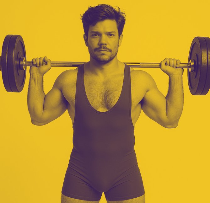 Retrato em tom amarelo